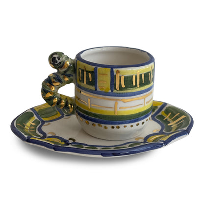 Contrade 24kt Espresso Cup & Saucer, 4 oz : Silkworm