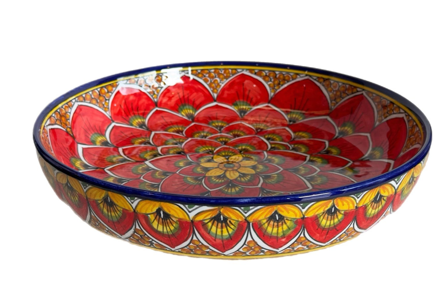 Geribi (PG04): Pasta Bowl 12"d, (Red)