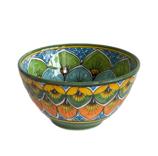 Geribi (PG07): Cereal Bowl, Blue + Green + Orange