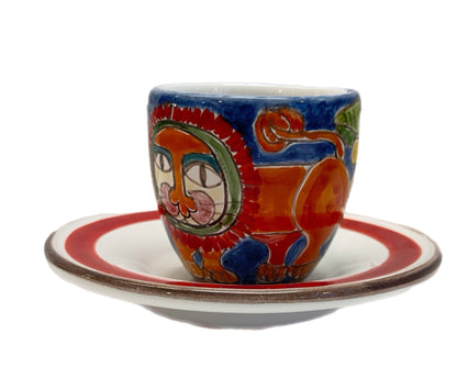 Lion Espresso Cup & Saucer