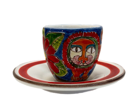 Lion Espresso Cup & Saucer