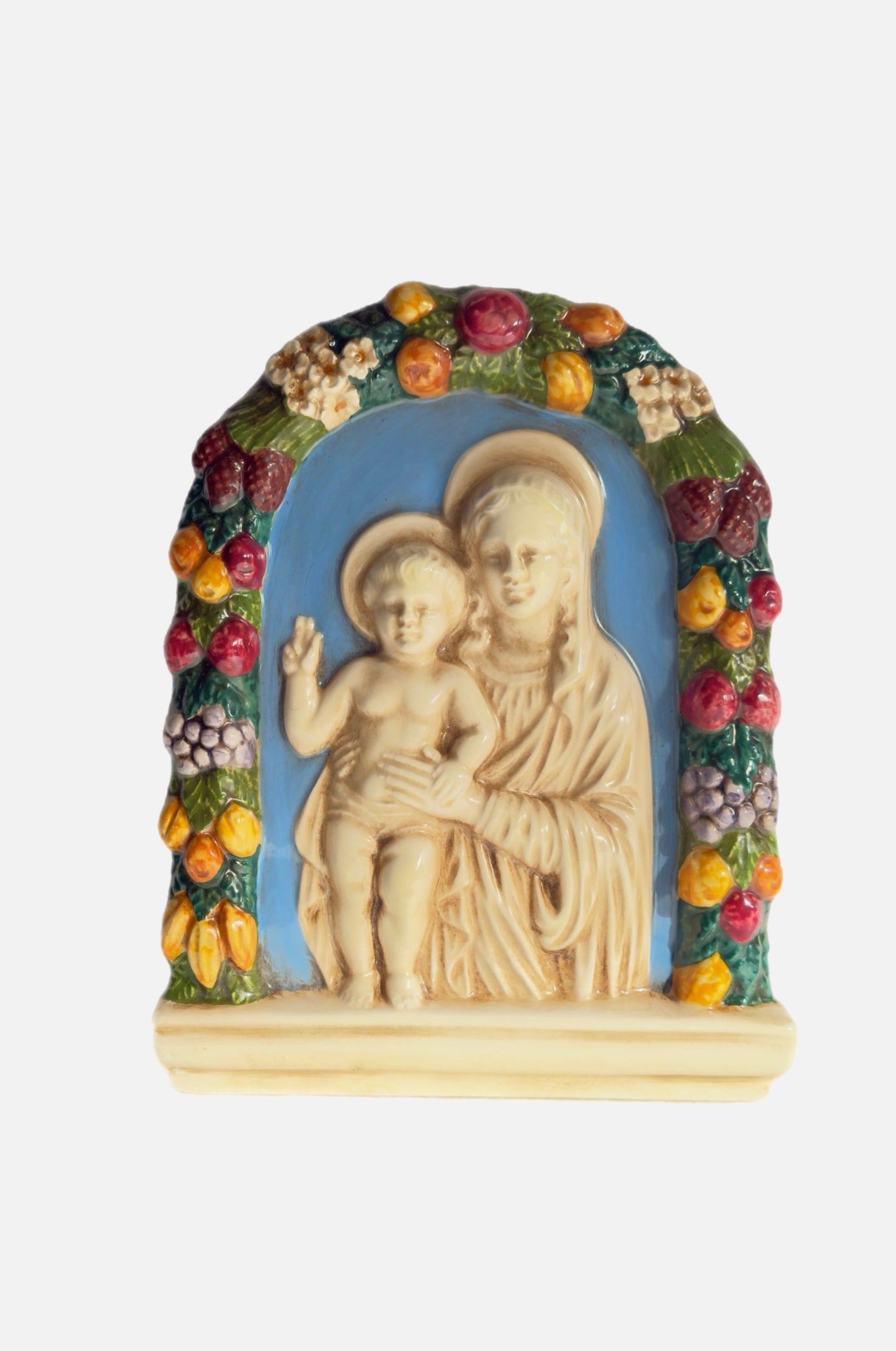 Della Robbia - Arch: Mary, Baby Jesus - 8" x 6" (27)