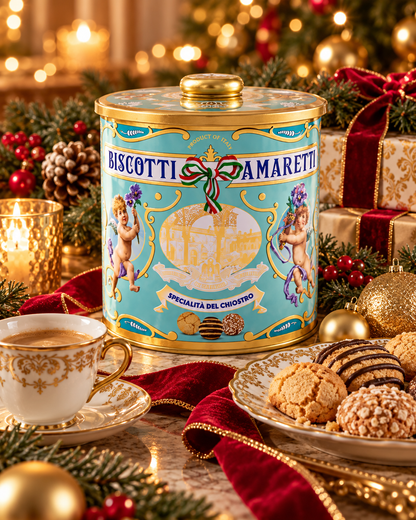 Amaretti di Saronno in Vintage Blue Keepsake Tin – Chiostro di Saronno