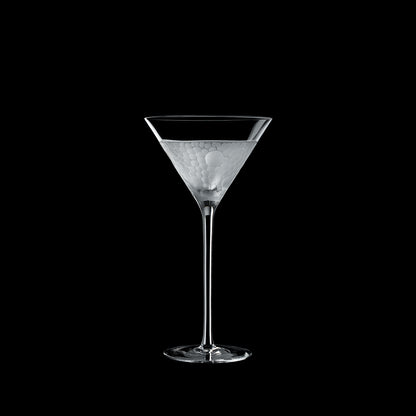 Salviati Hand-Carved Crystal Martini Glasses, Set of 6