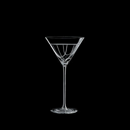 Salviati Hand-Carved Crystal Martini Glasses, Set of 6