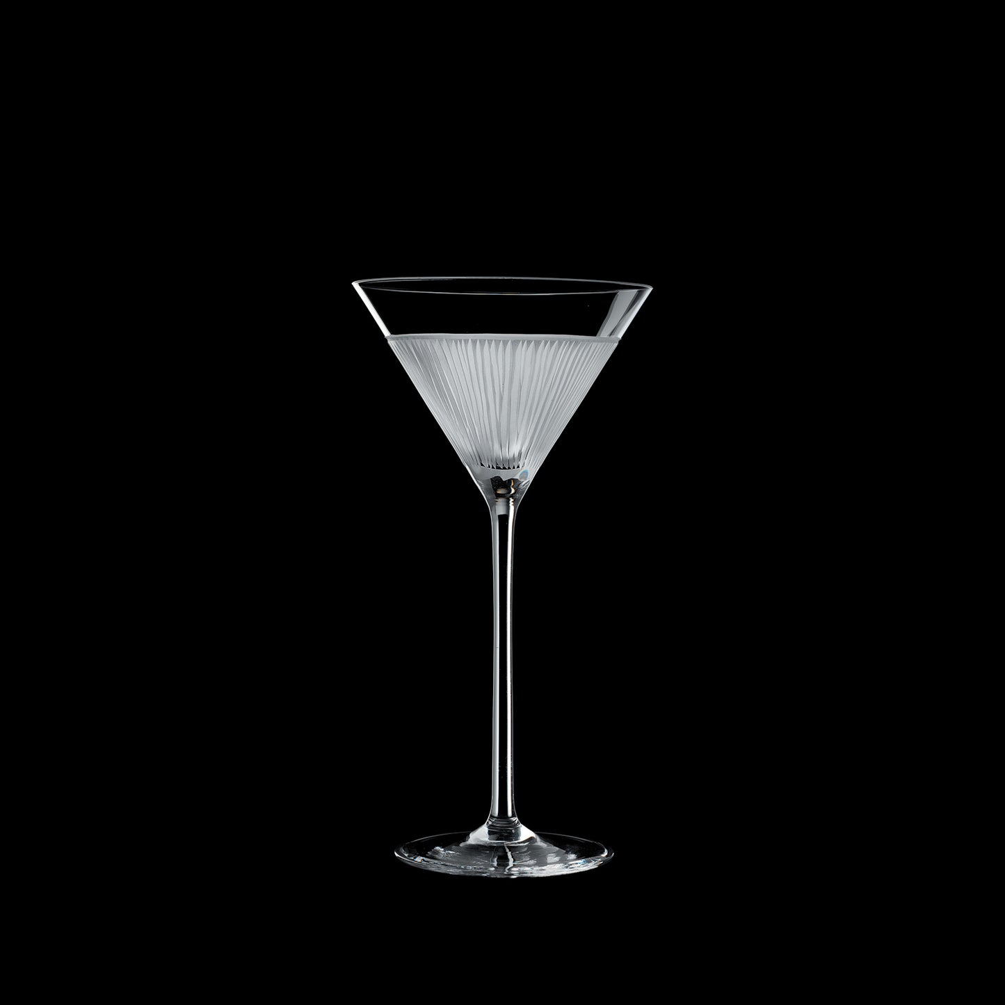Salviati Hand-Carved Crystal Martini Glasses, Set of 6