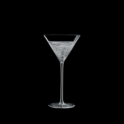 Salviati Hand-Carved Crystal Martini Glasses, Set of 6