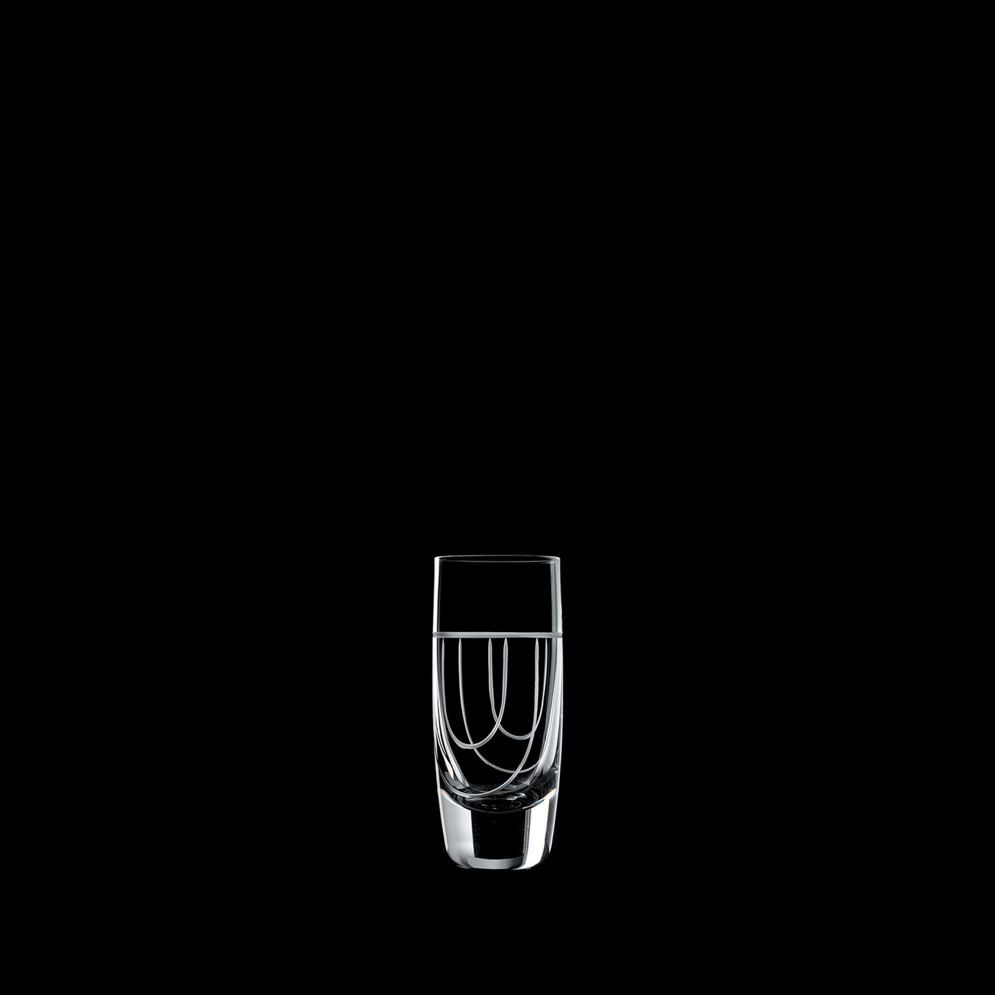 Salviati Hand-Carved Crystal Shot Glasses, Set of 6