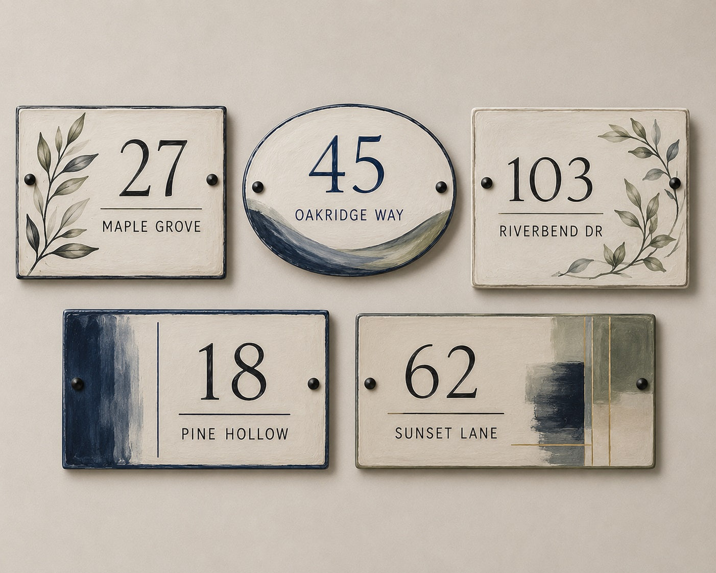 Customized Hand-painted Address Plate