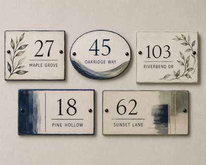 Customized Hand-painted Address Plate