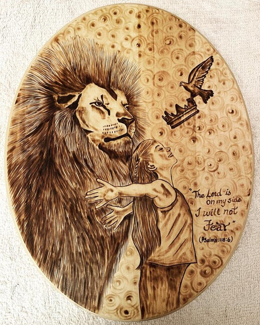 The Lord is on My Side in Pyrography | PRE-ORDER