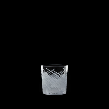 Salviati Hand-Carved Crystal Double Old Fashioned Glasses, Set of 6