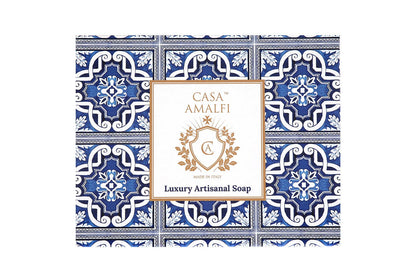 Blue Maiolica Gift Set — Hand-Painted Octopus Soap Dish & Three Italian Soaps