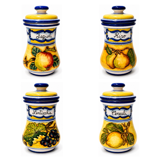 VINTAGE & COLLECTIBLE CERAMICS Dispensa del Sole – Vintage Italian Ceramic Canister Set