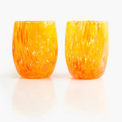 Viva Murano Glass Tumblers – Orange