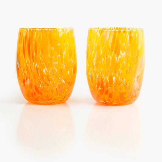 Viva Murano Glass Tumblers – Orange