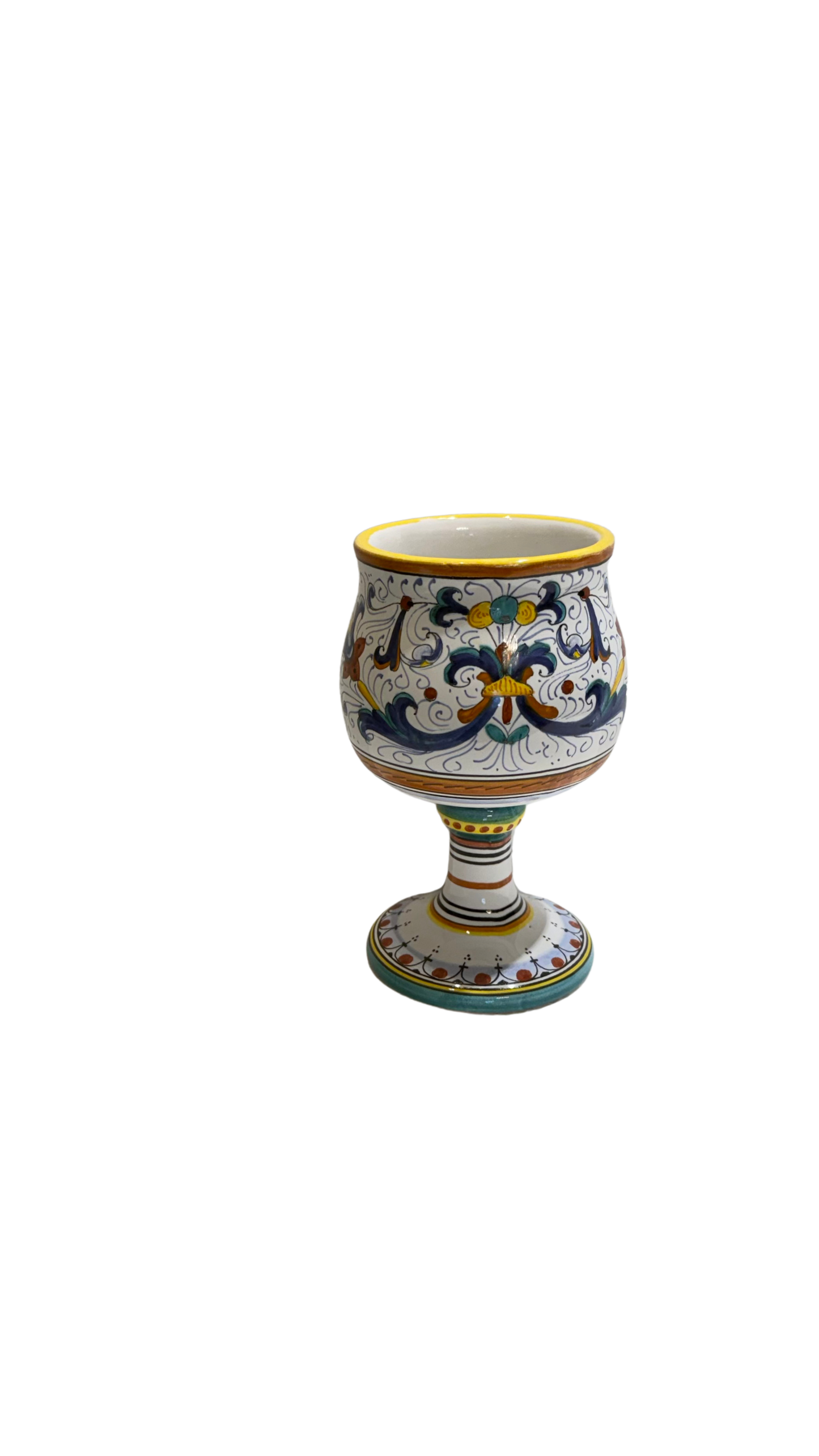 VINTAGE AND COLLECTIBLES Ricco Deruta Goblet — CAMA Ceramiche