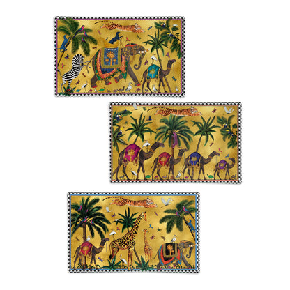 Ortigia Sicilia Handcrafted Italian Safari Tin Box with 3 Plates