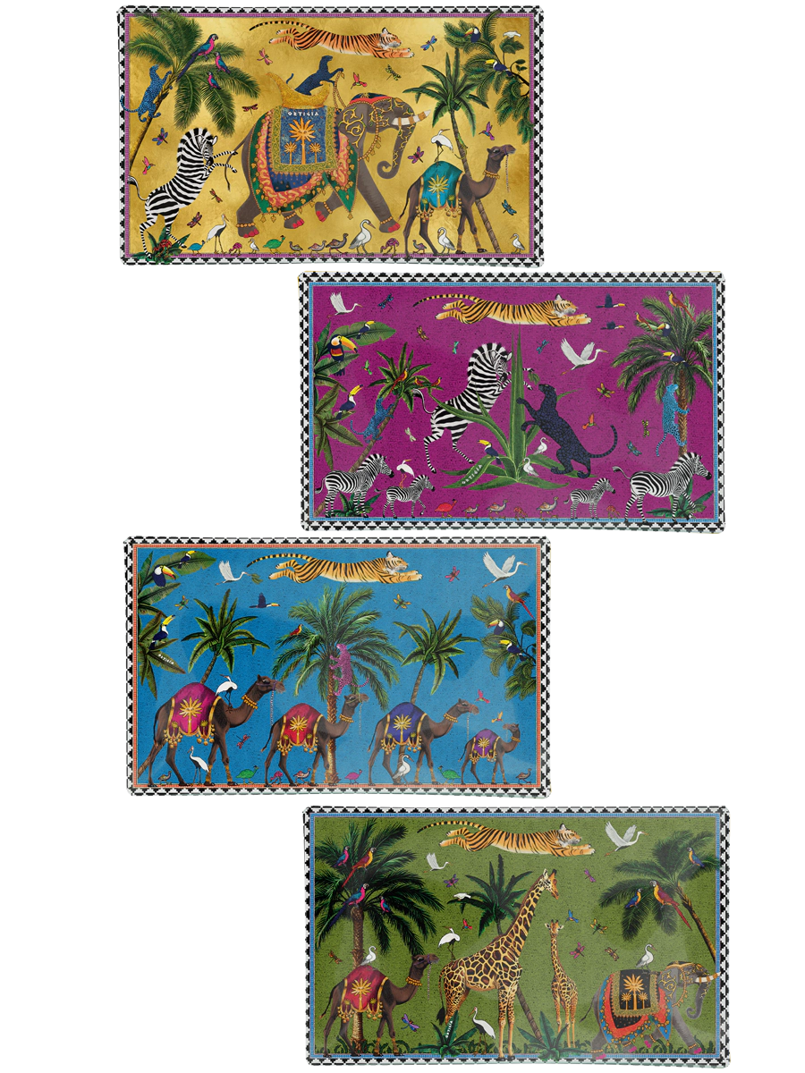 Ortigia Sicilia Handcrafted Italian Safari Tin Box with 4 Trays