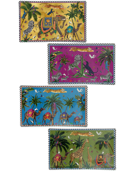 Ortigia Sicilia Handcrafted Italian Safari Tin Box with 4 Trays
