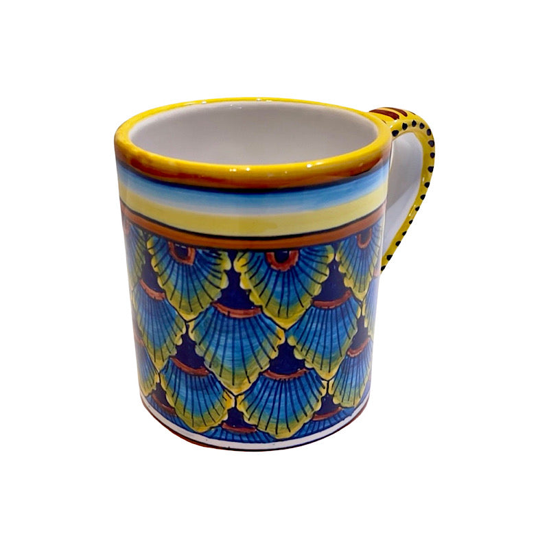 Collectible Majolica Mug B-61, ceramics, pottery, italian design, majolica, handmade, handcrafted, handpainted, home decor, kitchen art, home goods, deruta, majolica, Artisan, treasures, traditional art, modern art, gift ideas, style, SF, shop small business, artists, shop online, landmark store, legacy, one of a kind, limited edition, gift guide, gift shop, retail shop, decorations, shopping, italy, home staging, home decorating, home interiors