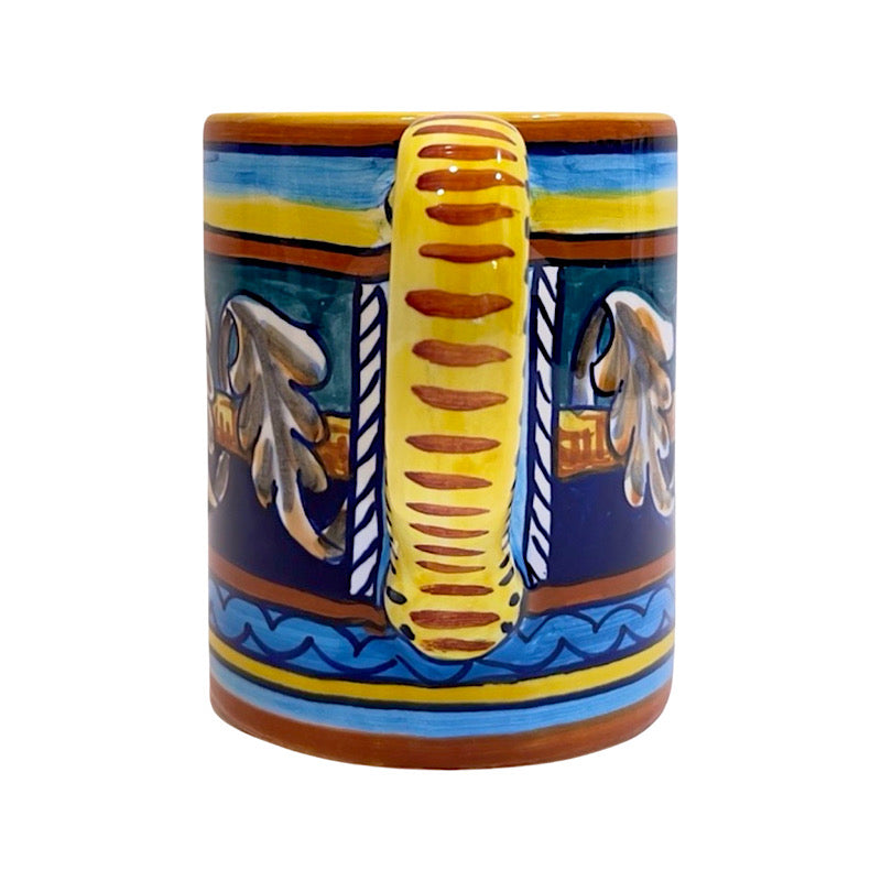 Collectible Majolica Mug B-40 - Large, ceramics, pottery, italian design, majolica, handmade, handcrafted, handpainted, home decor, kitchen art, home goods, deruta, majolica, Artisan, treasures, traditional art, modern art, gift ideas, style, SF, shop small business, artists, shop online, landmark store, legacy, one of a kind, limited edition, gift guide, gift shop, retail shop, decorations, shopping, italy, home staging, home decorating, home interiors