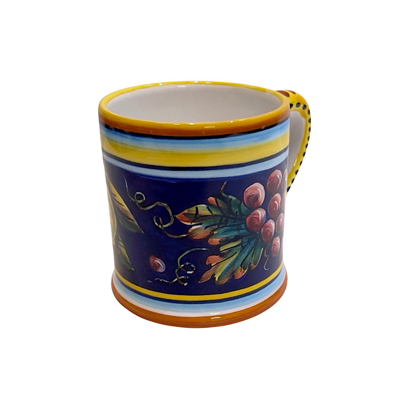 Collectible Majolica Mug B-57, ceramics, pottery, italian design, majolica, handmade, handcrafted, handpainted, home decor, kitchen art, home goods, deruta, majolica, Artisan, treasures, traditional art, modern art, gift ideas, style, SF, shop small business, artists, shop online, landmark store, legacy, one of a kind, limited edition, gift guide, gift shop, retail shop, decorations, shopping, italy, home staging, home decorating, home interiors