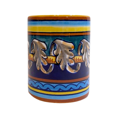 Collectible Majolica Mug B-40 - Large, ceramics, pottery, italian design, majolica, handmade, handcrafted, handpainted, home decor, kitchen art, home goods, deruta, majolica, Artisan, treasures, traditional art, modern art, gift ideas, style, SF, shop small business, artists, shop online, landmark store, legacy, one of a kind, limited edition, gift guide, gift shop, retail shop, decorations, shopping, italy, home staging, home decorating, home interiors