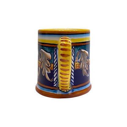 Collectible Majolica Mug B-40, ceramics, pottery, italian design, majolica, handmade, handcrafted, handpainted, home decor, kitchen art, home goods, deruta, majolica, Artisan, treasures, traditional art, modern art, gift ideas, style, SF, shop small business, artists, shop online, landmark store, legacy, one of a kind, limited edition, gift guide, gift shop, retail shop, decorations, shopping, italy, home staging, home decorating, home interiors