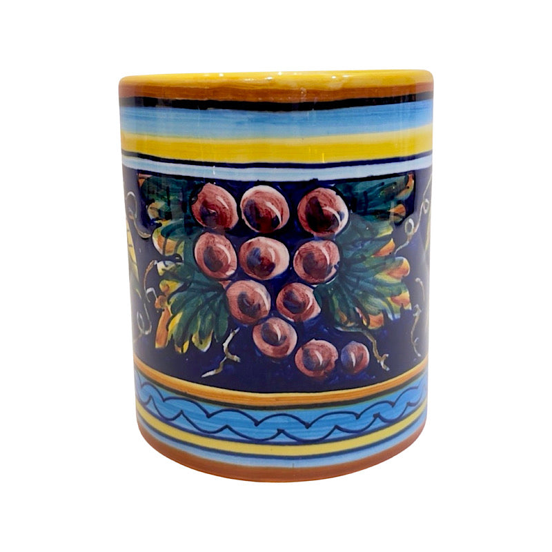 Collectible Majolica Mug B-57, Large, ceramics, pottery, italian design, majolica, handmade, handcrafted, handpainted, home decor, kitchen art, home goods, deruta, majolica, Artisan, treasures, traditional art, modern art, gift ideas, style, SF, shop small business, artists, shop online, landmark store, legacy, one of a kind, limited edition, gift guide, gift shop, retail shop, decorations, shopping, italy, home staging, home decorating, home interiors