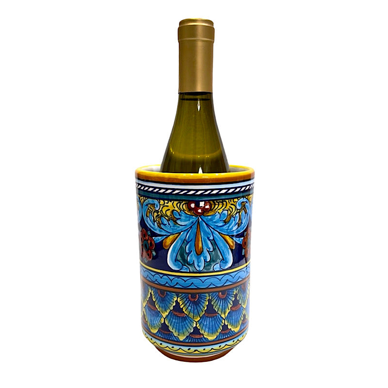 Wine Chiller, Collectible Majolica B-64, ceramics, pottery, italian design, majolica, handmade, handcrafted, handpainted, home decor, kitchen art, home goods, deruta, majolica, Artisan, treasures, traditional art, modern art, gift ideas, style, SF, shop small business, artists, shop online, landmark store, legacy, one of a kind, limited edition, gift guide, gift shop, retail shop, decorations, shopping, italy, home staging, home decorating, home interiors