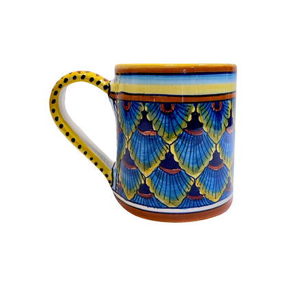 Collectible Majolica Mug B-61, ceramics, pottery, italian design, majolica, handmade, handcrafted, handpainted, home decor, kitchen art, home goods, deruta, majolica, Artisan, treasures, traditional art, modern art, gift ideas, style, SF, shop small business, artists, shop online, landmark store, legacy, one of a kind, limited edition, gift guide, gift shop, retail shop, decorations, shopping, italy, home staging, home decorating, home interiors