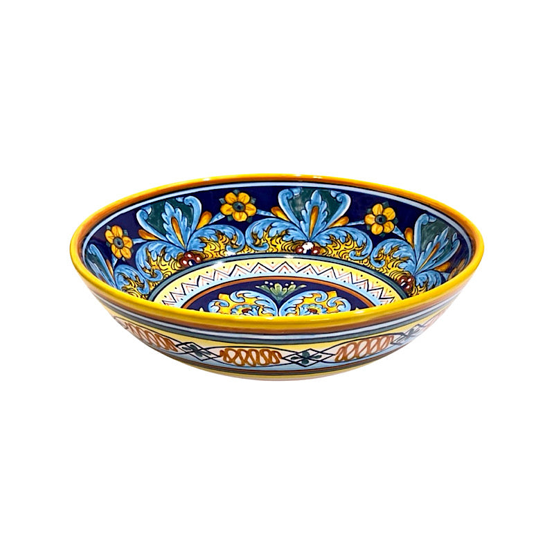 Collectible Majolica Salad Bowl B-64, ceramics, pottery, italian design, majolica, handmade, handcrafted, handpainted, home decor, kitchen art, home goods, deruta, majolica, Artisan, treasures, traditional art, modern art, gift ideas, style, SF, shop small business, artists, shop online, landmark store, legacy, one of a kind, limited edition, gift guide, gift shop, retail shop, decorations, shopping, italy, home staging, home decorating, home interiors