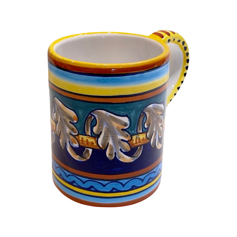 Collectible Majolica Mug B-40 - Large, ceramics, pottery, italian design, majolica, handmade, handcrafted, handpainted, home decor, kitchen art, home goods, deruta, majolica, Artisan, treasures, traditional art, modern art, gift ideas, style, SF, shop small business, artists, shop online, landmark store, legacy, one of a kind, limited edition, gift guide, gift shop, retail shop, decorations, shopping, italy, home staging, home decorating, home interiors