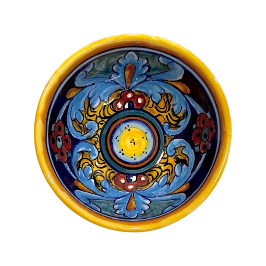 Collectible Majolica Small Bowl B-64, ceramics, pottery, italian design, majolica, handmade, handcrafted, handpainted, home decor, kitchen art, home goods, deruta, majolica, Artisan, treasures, traditional art, modern art, gift ideas, style, SF, shop small business, artists, shop online, landmark store, legacy, one of a kind, limited edition, gift guide, gift shop, retail shop, decorations, shopping, italy, home staging, home decorating, home interiors