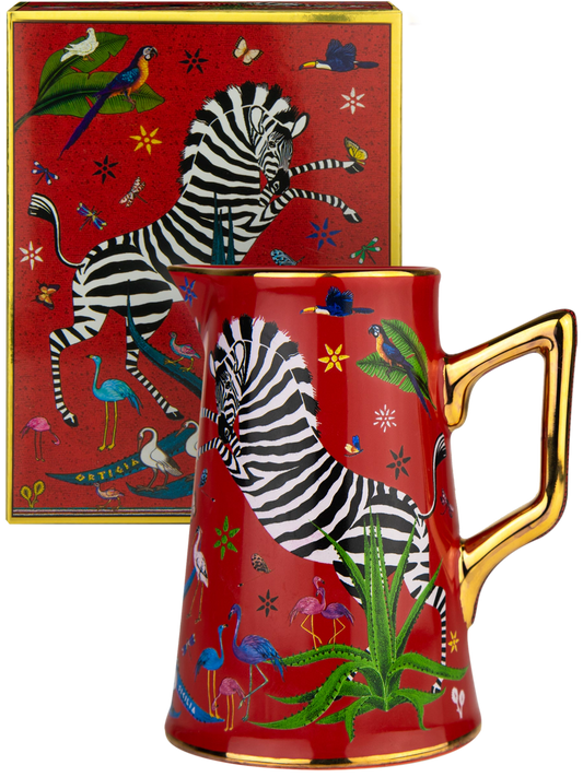 Italian Ceramic Jug – Ortigia Red Zebra