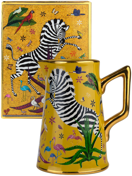 Italian Ceramic Jug – Ortigia Yellow Zebra