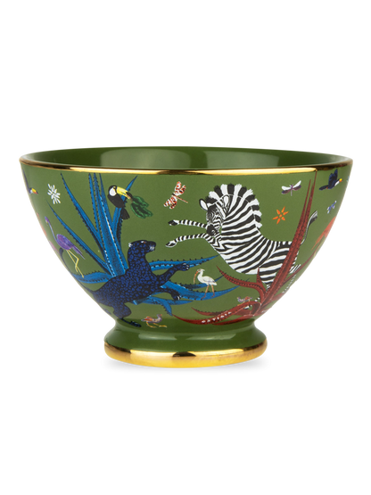Italian Ceramic Bowl – Ortigia Green Zebra