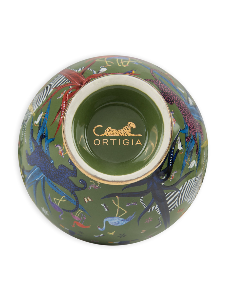 Italian Ceramic Bowl – Ortigia Green Zebra