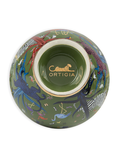 Italian Ceramic Bowl – Ortigia Green Zebra