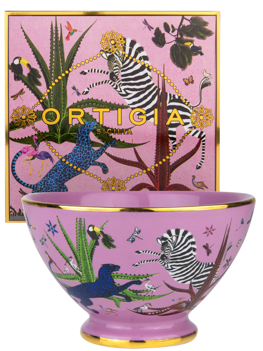 Italian Ceramic Bowl – Ortigia Pink Zebra
