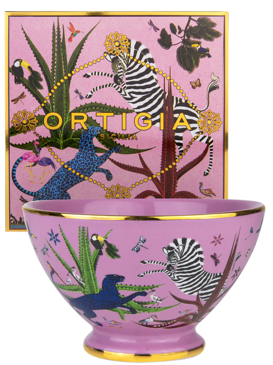 Italian Ceramic Bowl – Ortigia Pink Zebra