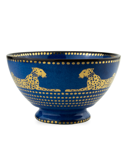 Italian Ceramic Bowl – Ortigia Blue Leopard