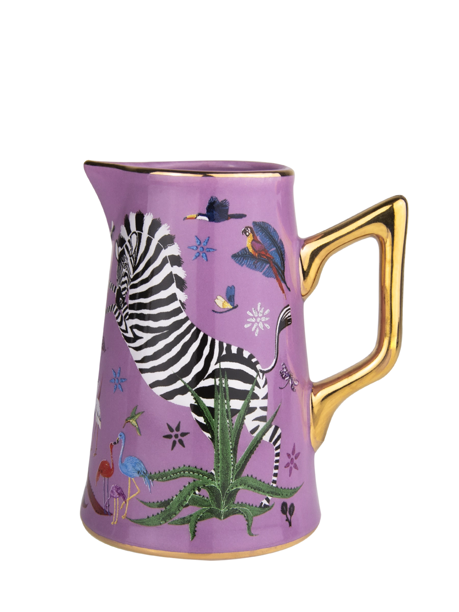 Italian Ceramic Jug – Ortigia Pink Zebra