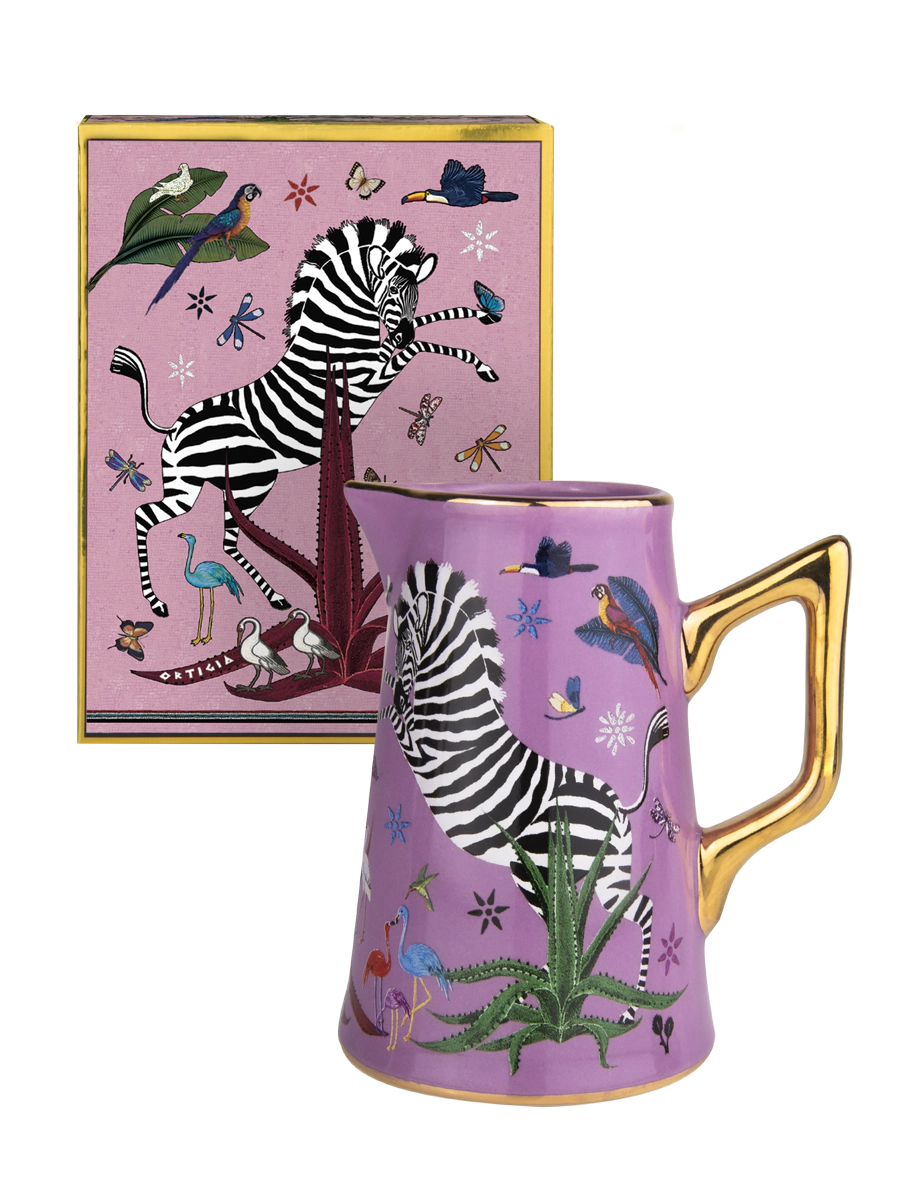 Italian Ceramic Jug – Ortigia Pink Zebra