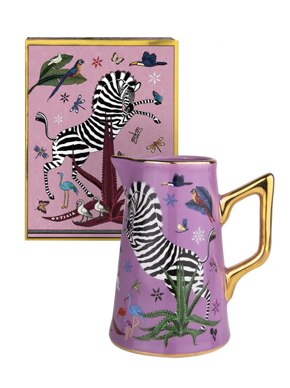 Italian Ceramic Jug – Ortigia Pink Zebra