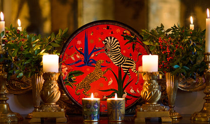 Ortigia Sicilia Red Jungle Tray - 16" x 16"