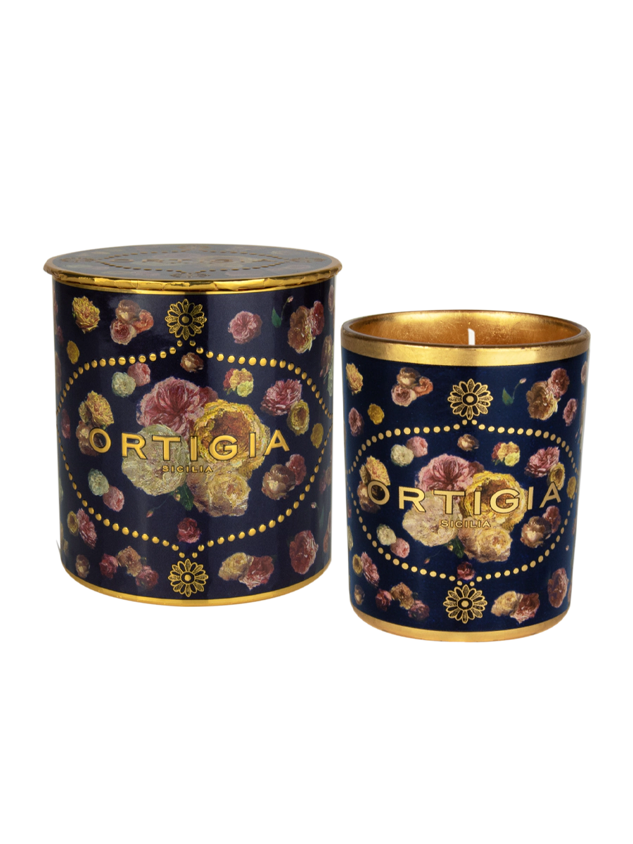 Ortigia Sicilia Decorated Candle - Rose Antiche
