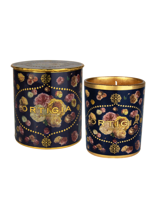 Ortigia Sicilia Decorated Candle - Rose Antiche
