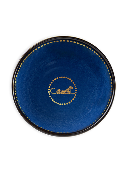 Italian Ceramic Bowl – Ortigia Blue Leopard